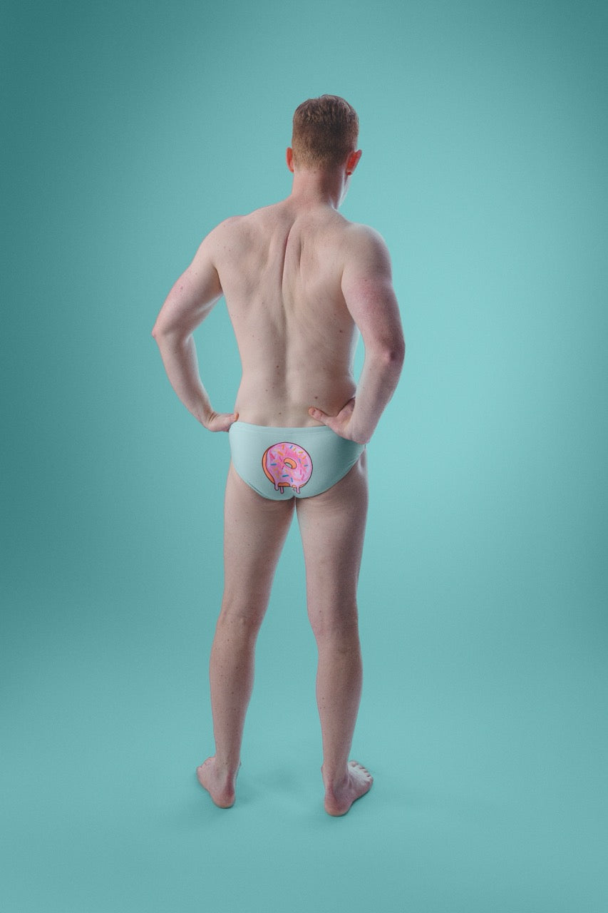 Men's Swim Brief – Donut - Mint Green