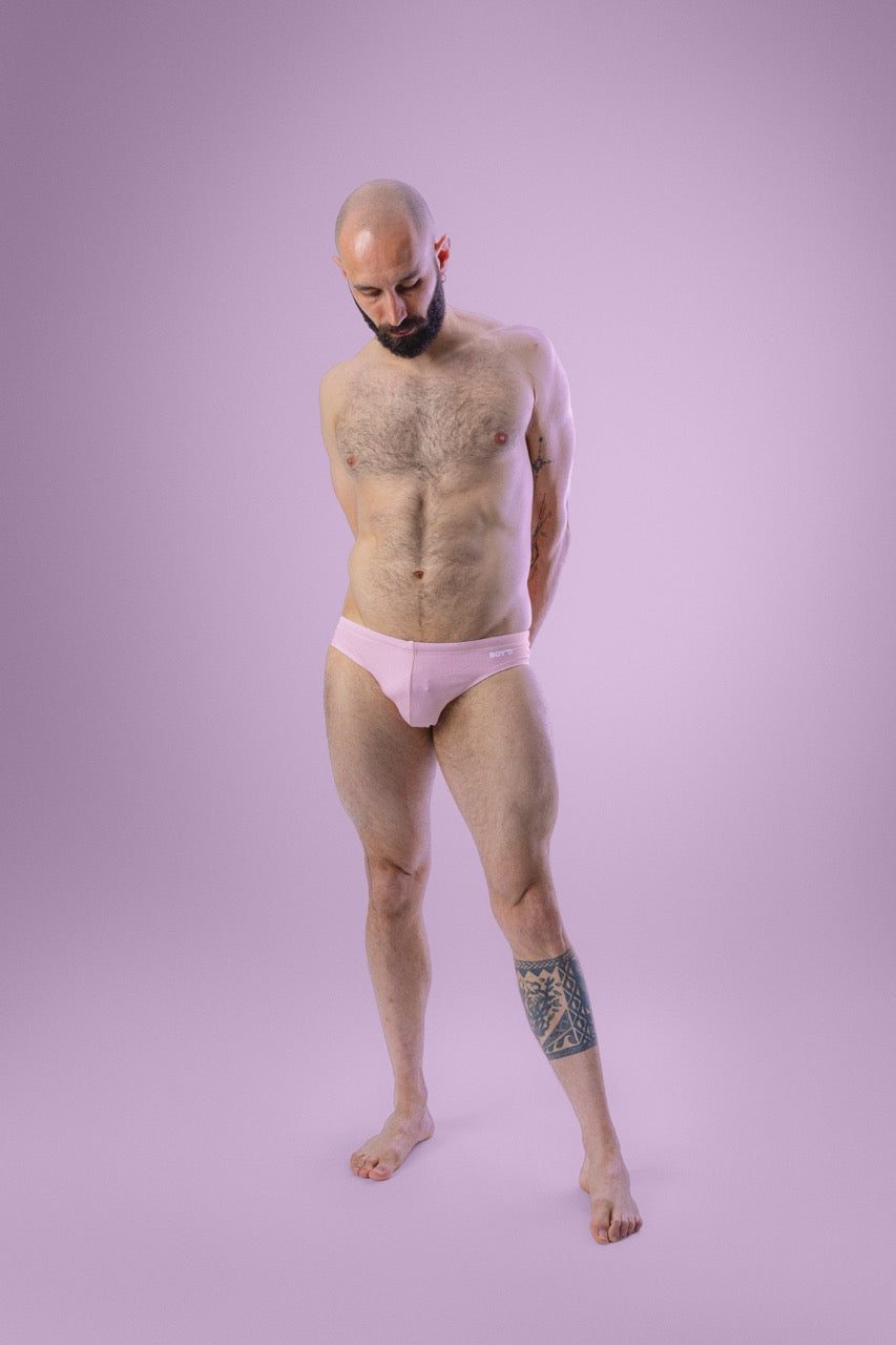 Men's Swim Brief – Frenchie - Blush Pink