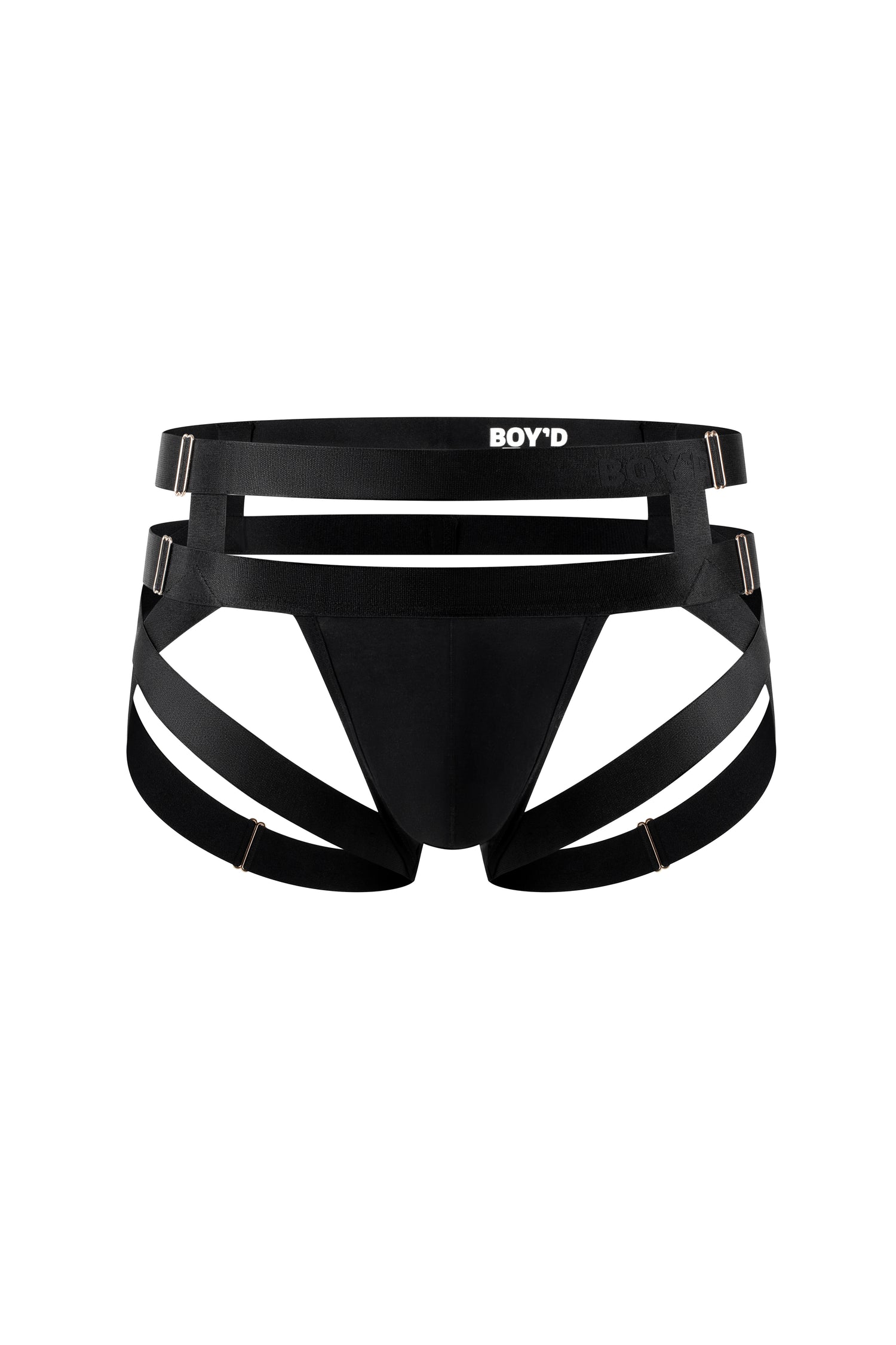 Afterdark Harness Jock in Noir, the partywear component of the After Hours Bundle