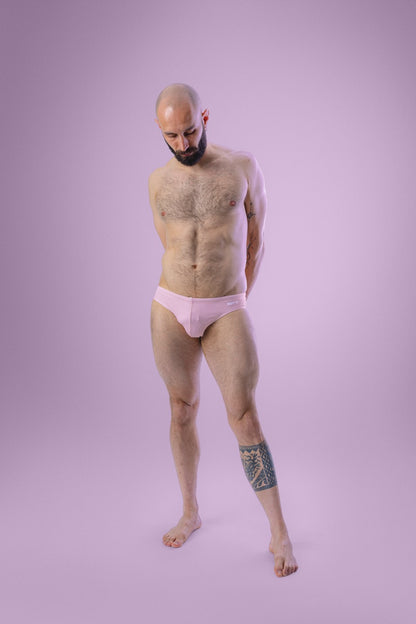 Men's Swim Brief – Frenchie - Blush Pink
